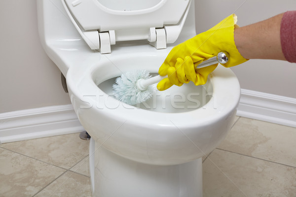 Toilet bowl cleaning. Stock photo © Kurhan