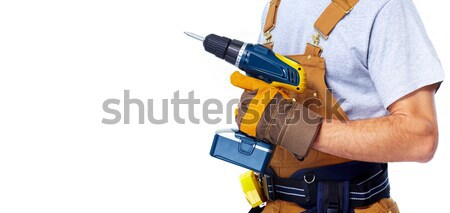 Ezermester fúró ház rendbehoz szolgáltatás otthon Stock fotó © Kurhan