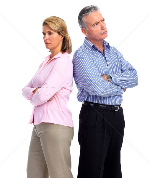 Hangsúlyos boldogtalan pár idős pár kapcsolat elkülönítés Stock fotó © Kurhan