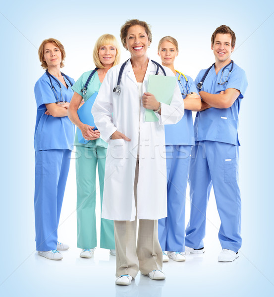 Médicos sorridente negócio mulher médico trabalhar Foto stock © Kurhan