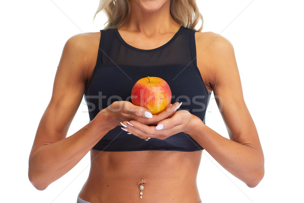 Woman hands with apple Stock photo © Kurhan