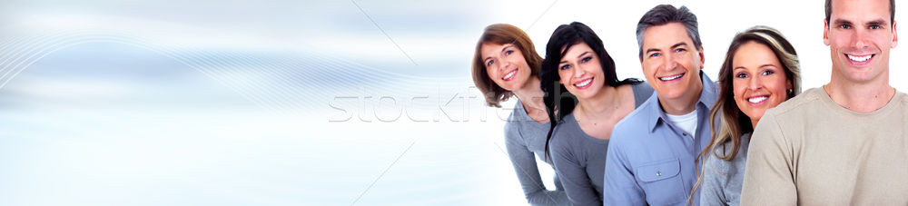 Smiling people faces Stock photo © Kurhan