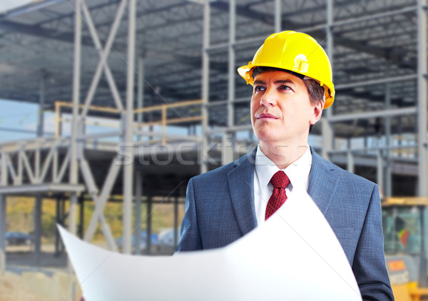 Engineer constructor with a project. Stock photo © Kurhan