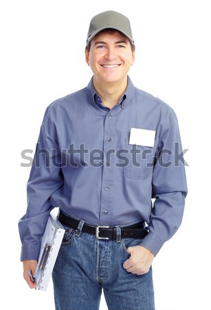 Smiling plumber man. Stock photo © Kurhan