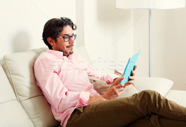 Man with tablet computer. Stock photo © Kurhan