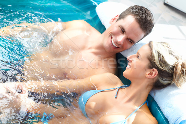 Pareja relajante agua verano mujer Foto stock © Kurhan