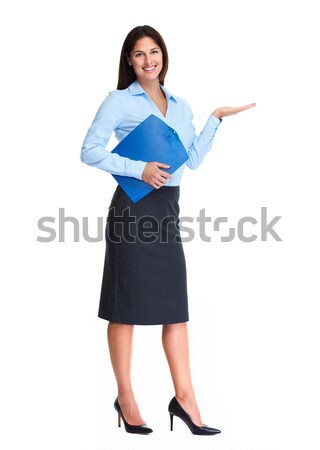 Business woman presenter Stock photo © Kurhan
