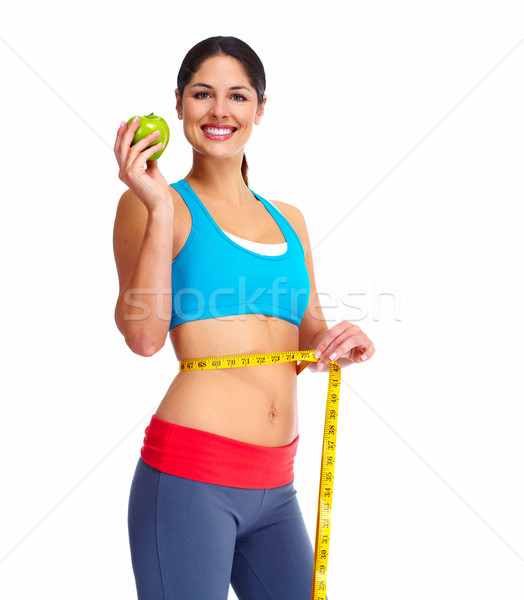Zdjęcia stock: Piękna · zdrowych · kobieta · młodych · diety · odizolowany