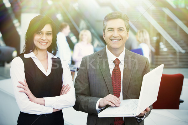 Partenaires deux homme femme équipe affaires [[stock_photo]] © Kurhan