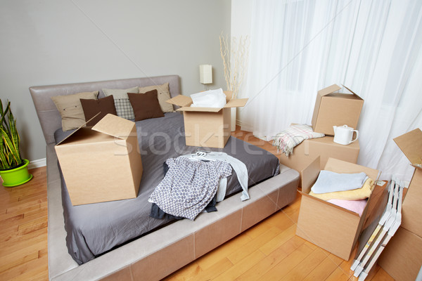 Moving boxes in new house. Stock photo © Kurhan