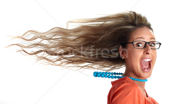 Happy woman hair. Stock photo © Kurhan