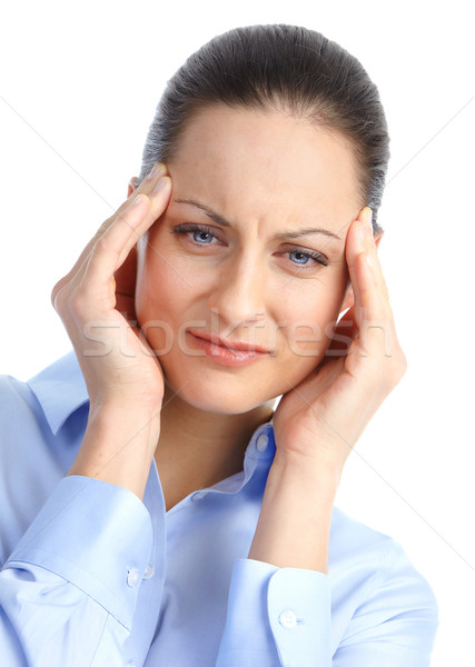 Ziek vrouw jonge vrouw allergie migraine achtergrond Stockfoto © Kurhan