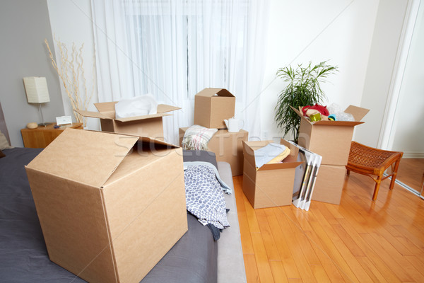 Moving boxes in new house. Stock photo © Kurhan