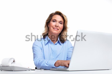 Business woman with a laptop computer. Stock photo © Kurhan