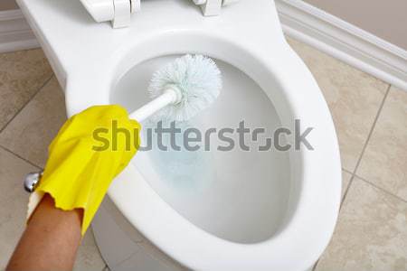 Wc takarítás modern kéz otthon háttér Stock fotó © Kurhan