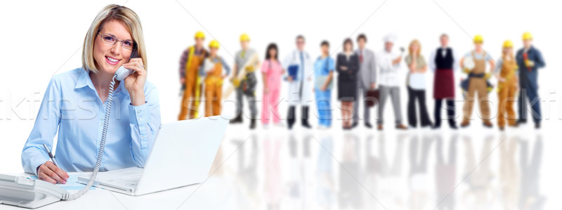 Secretary woman and group of workers. Stock photo © Kurhan