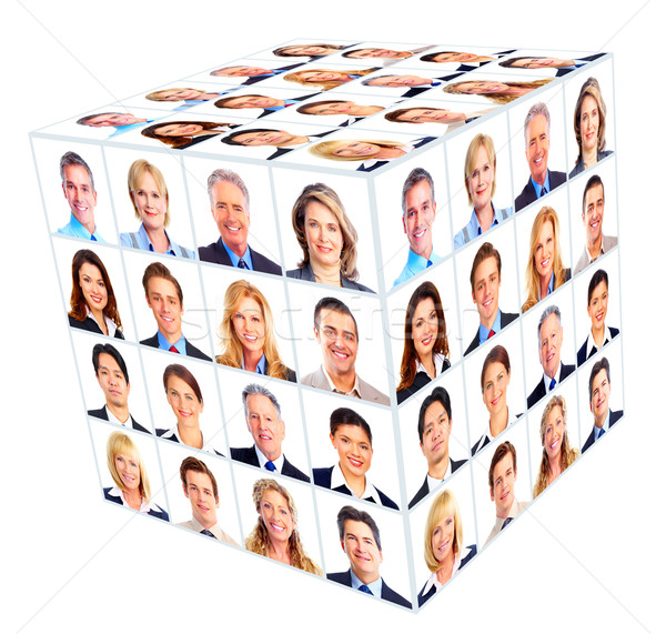 Business person group. Cube collage. Stock photo © Kurhan