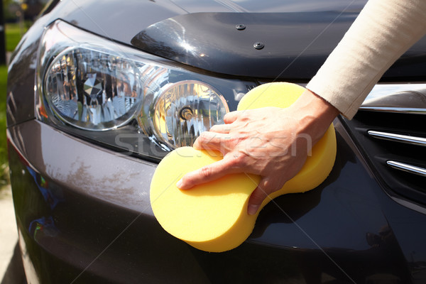 Stock fotó: Autó · mosás · kéz · terv · technológia · üveg