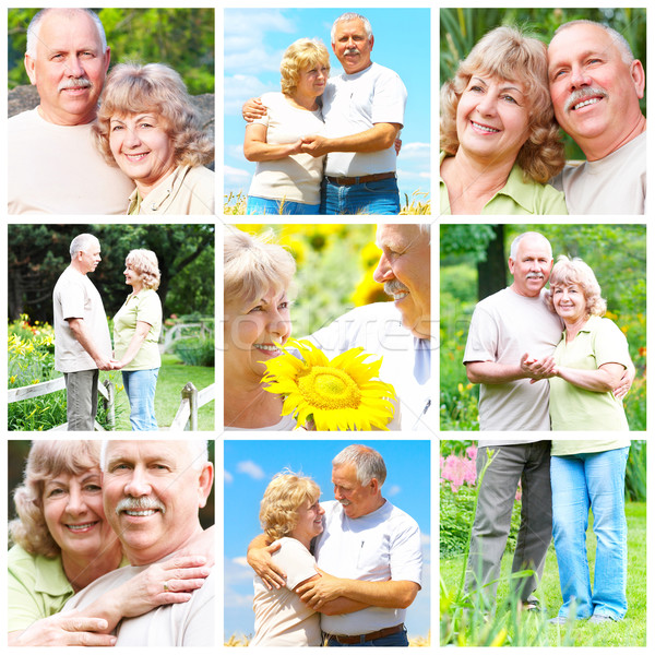 Ouderen paar gelukkig park liefde Stockfoto © Kurhan