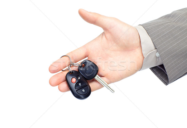 商人 車鑰匙 車鑰匙 孤立 白 商業照片 © Kurhan