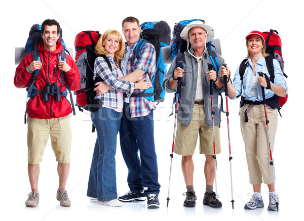 Group of tourists people. Stock photo © Kurhan