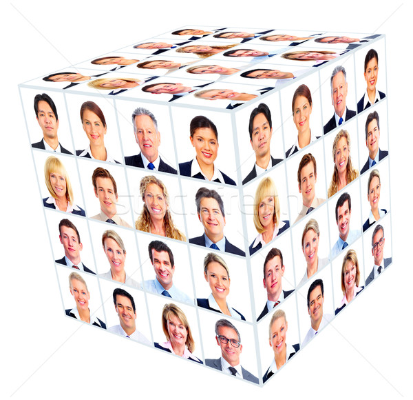 Business person group. Cube collage. Stock photo © Kurhan
