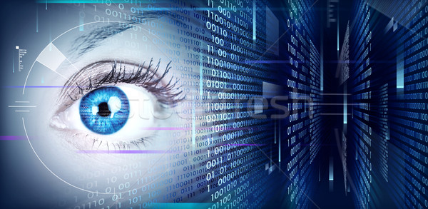 Oog technologie menselijke ontwerp cyberspace business Stockfoto © Kurhan