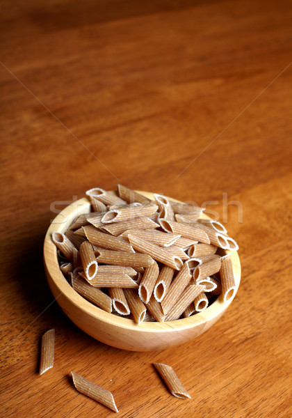 Organisch volkoren voedsel achtergrond tabel pasta Stockfoto © Kurhan
