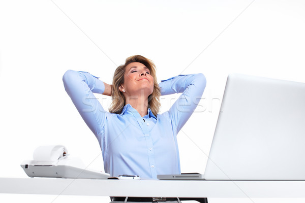 Business woman relaxing in the office. Stock photo © Kurhan