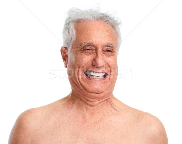 Elderly man laughing . Stock photo © Kurhan