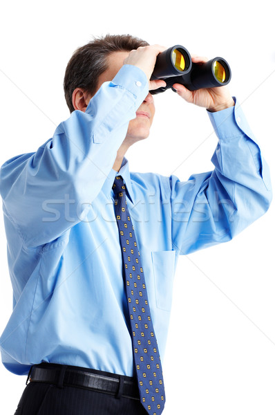 Negócio veja homem de negócios binóculo olhando Foto stock © Kurhan