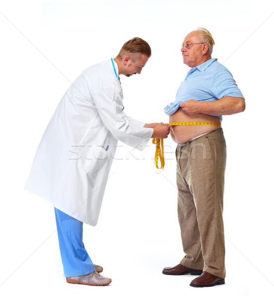 Zdjęcia stock: Lekarza · otyły · człowiek · ciało · tłuszczu