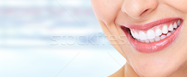 красивая женщина улыбка здорового Белые зубы стоматологических Сток-фото © Kurhan