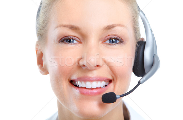 商界女強人 微笑 孤立 白 業務 辦公室 商業照片 © Kurhan