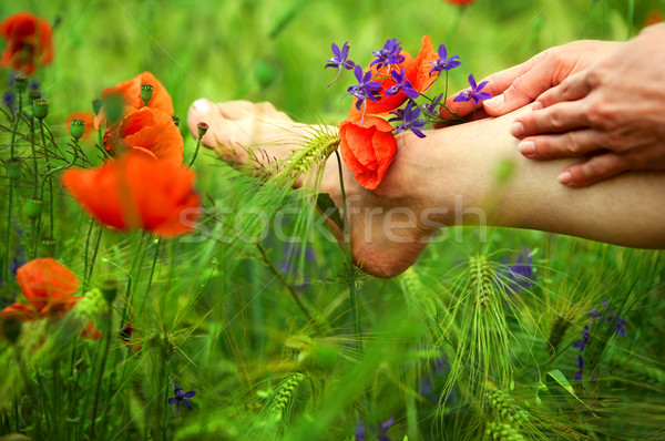 Woman foot Stock photo © Kurhan