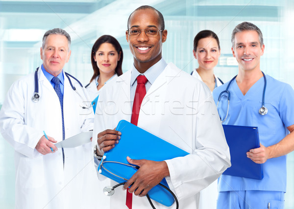 African american medical doctor man. Stock photo © Kurhan