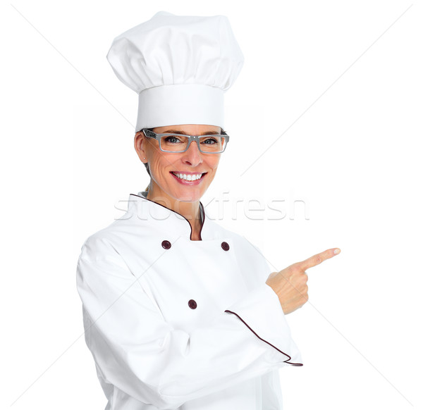 Chef femme espace de copie belle isolé [[stock_photo]] © Kurhan