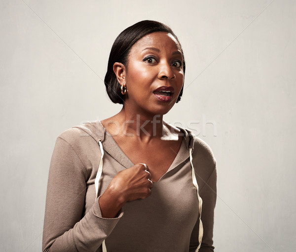 surprised african american woman portrait Stock photo © Kurhan