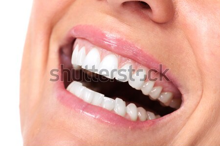 Glücklich Frau Lächeln Zahnpflege Lächeln Gesicht Stock foto © Kurhan