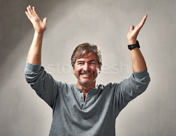 Heureux optimiste homme heureux homme mûr portrait [[stock_photo]] © Kurhan