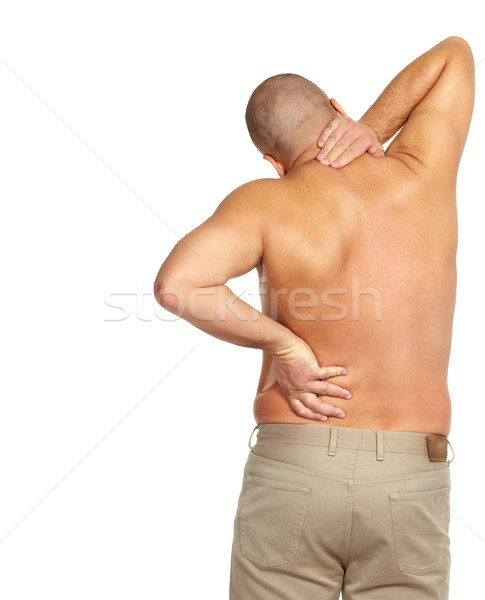 Mann Rückenschmerzen Gesundheitspflege Hintergrund Massage zurück Stock foto © Kurhan