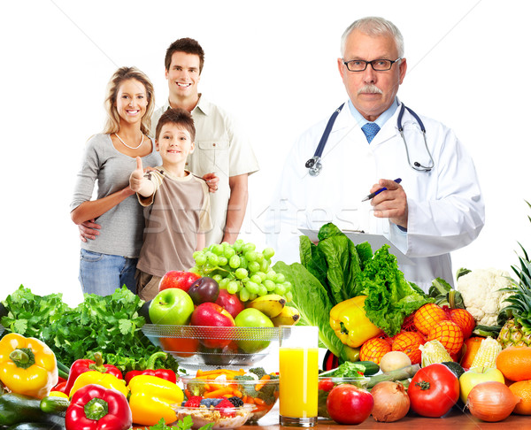 Stock photo: Doctor man and family.
