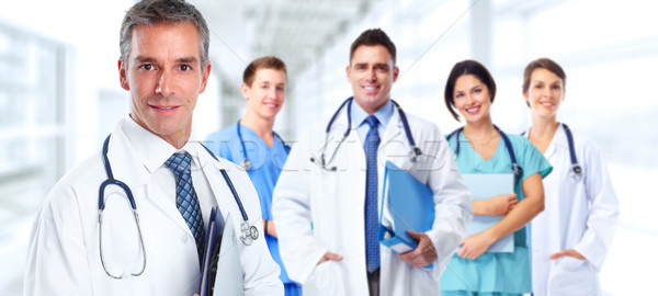 Stock photo: Group of hospital doctors.