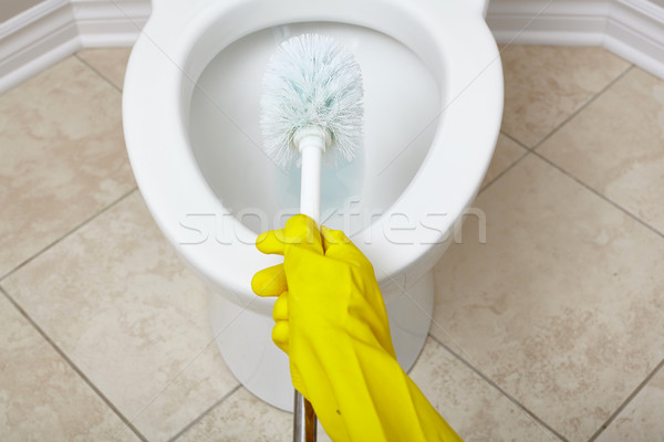 Toilet bowl cleaning. Stock photo © Kurhan