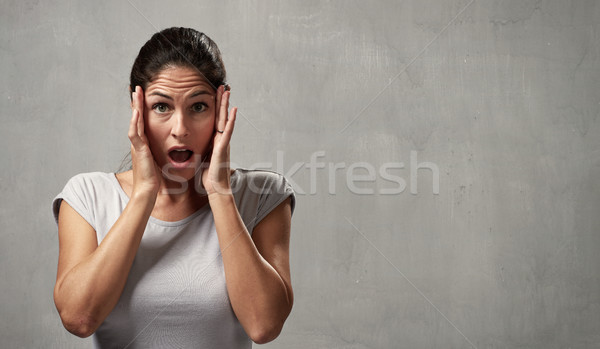 surprised afraid woman Stock photo © Kurhan