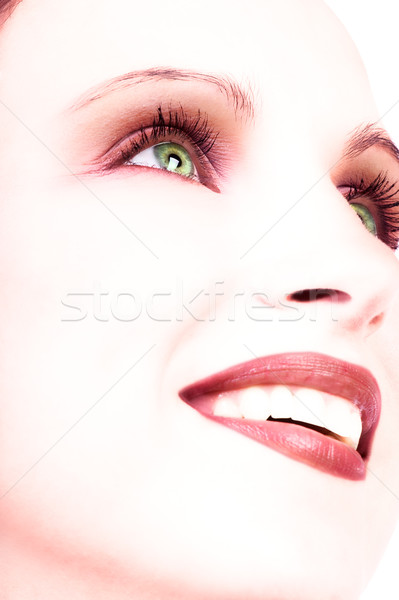 Belle femme visage belle jeune femme isolé blanche [[stock_photo]] © Kurhan