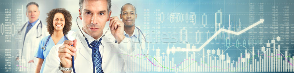 Doctors group with stethoscope Stock photo © Kurhan