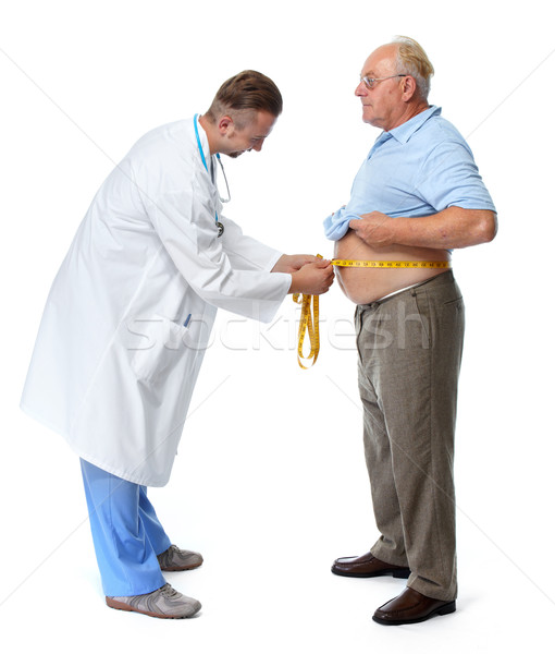 Arzt fettleibig Mann Körper Fett Stock foto © Kurhan