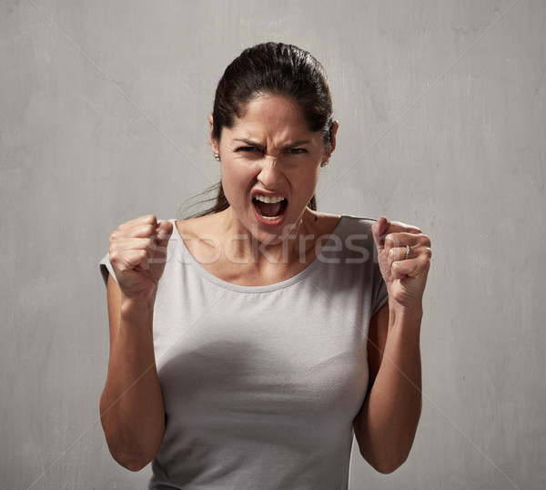 Angry woman Stock photo © Kurhan