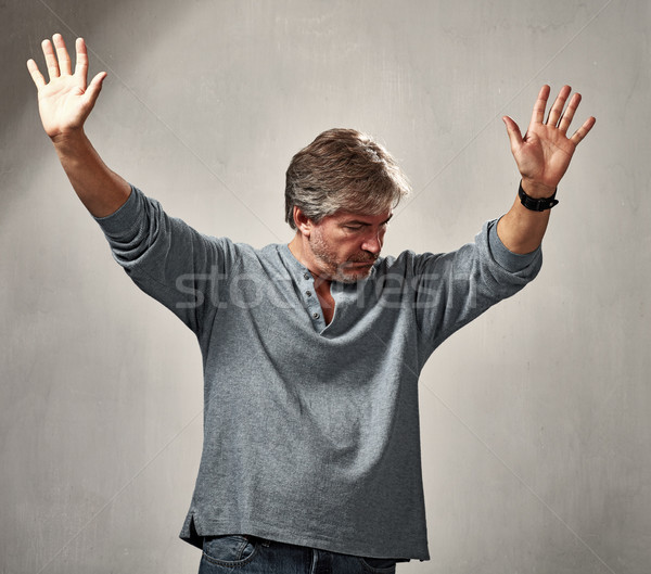 distant man Stock photo © Kurhan